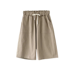 Summer Bermuda Shorts Cotton Wide-Legged